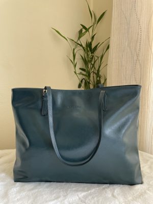 The Slender Commuter Tote | Cyan